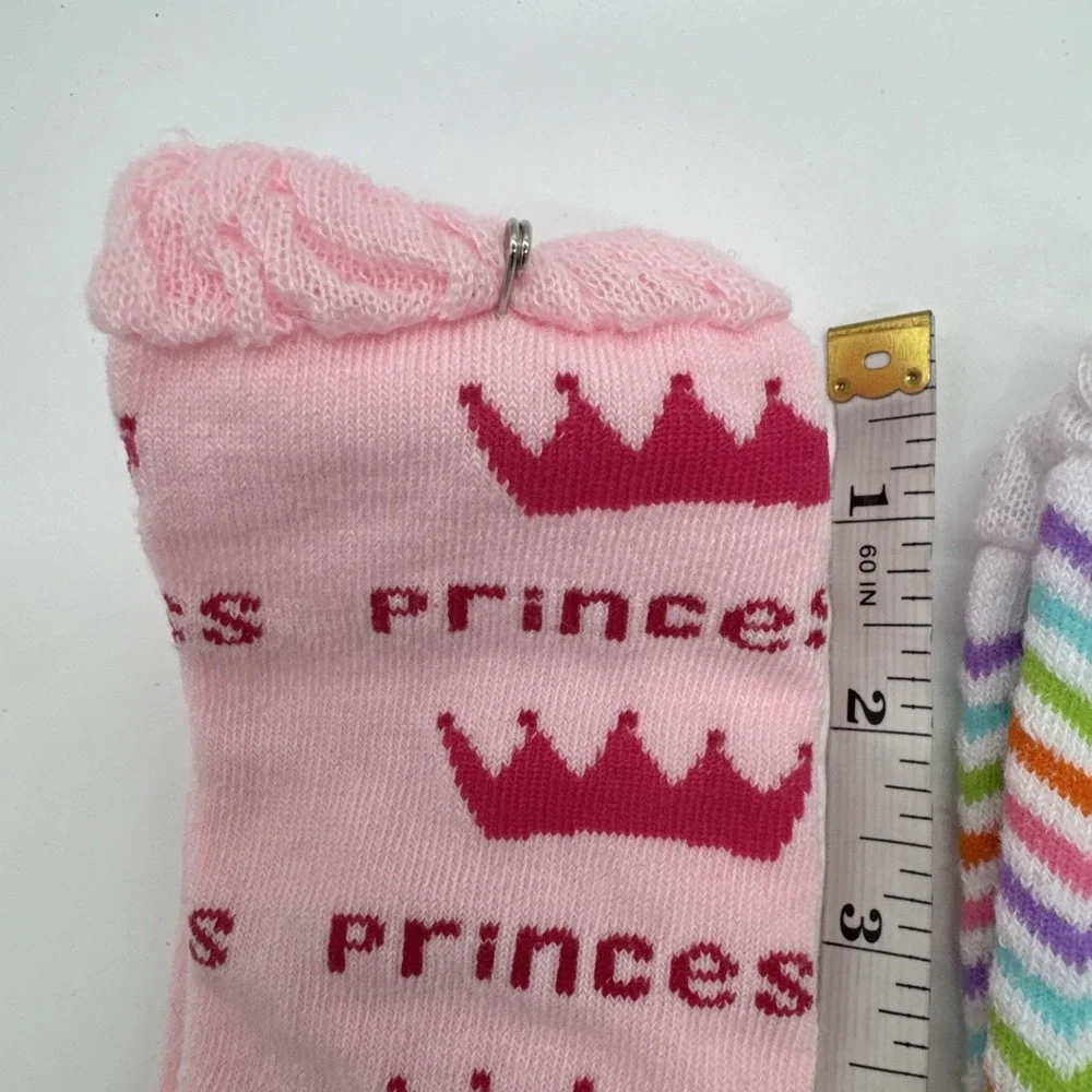 3 pr Girls Polka Dot, Stripes, Princess Ruffles‎ Leg Warmers 10